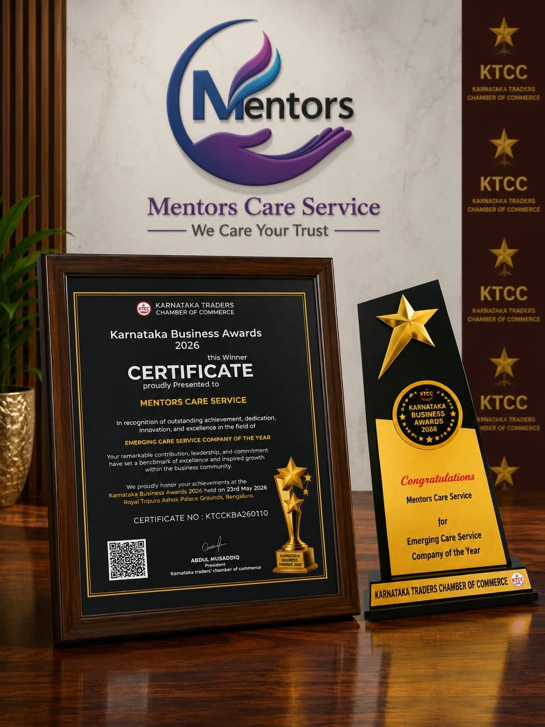 Karnataka Business Awards 2026 - Winner Certificate
